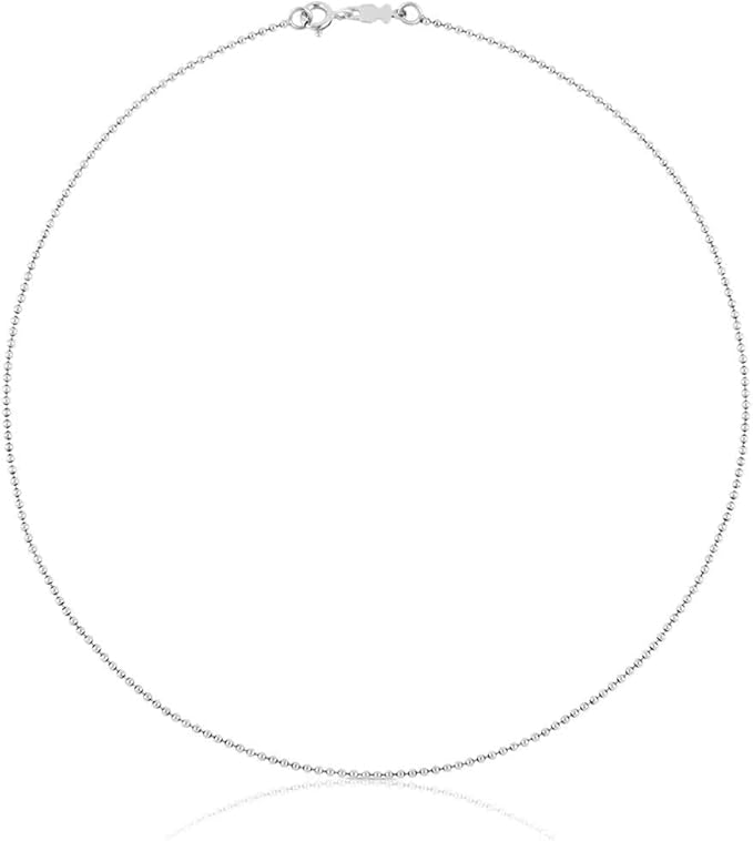 TOUS Damski srebrny łańcuszek na szyję, 40 cm, Srebro