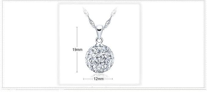 Crystalline Azuria Kryształy Pozłacane 18 kt Złotem Disco Ball Biały Wisiorek Naszyjnik dla Kobiet 45 cm Srebro S925 Wisiorek - obrazek 5