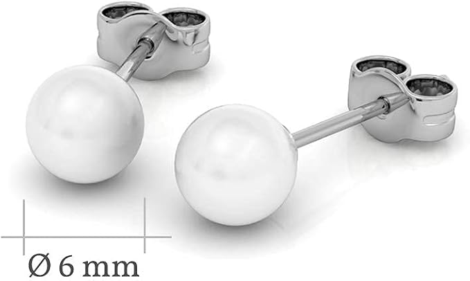 Zestaw zawieszek i kolczyków Pure Pearl | srebro wysokiej próby 925 | pozłacane 18-karatowym białym złotem | łańcuszek 40 + 5 cm | łańcuszek z pereł | kolczyki z perłami - obrazek 4