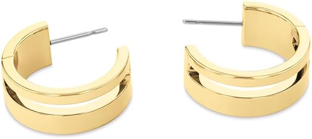 Calvin Klein Damskie kolczyki GEOMETRIC ESSENTIALS Kolekcja z żółtego złota - 35000676, Jeden rozmiar, Stal nierdzewna, Bez kamieni szlachetnych - obrazek 3