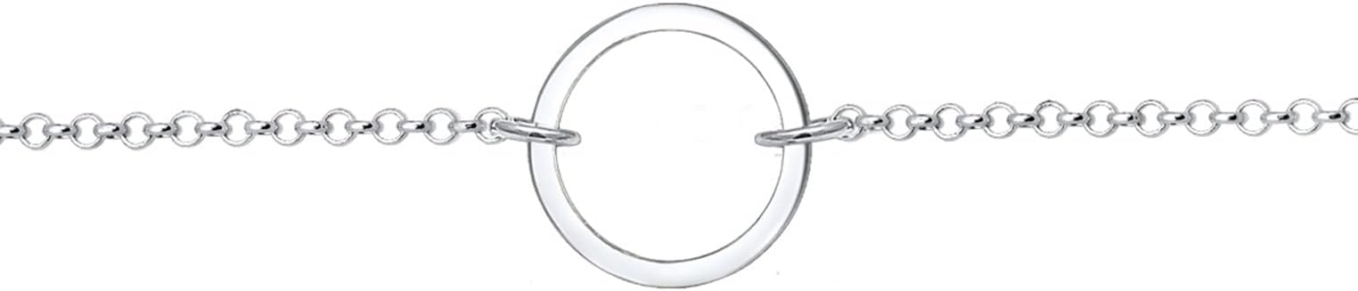 Elli Naszyjnik damski choker z motywem okręgu Trend Geo ze srebra wysokiej próby 925 - obrazek 3