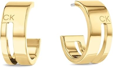 Calvin Klein Damskie kolczyki GEOMETRIC ESSENTIALS Kolekcja z żółtego złota - 35000676, Jeden rozmiar, Stal nierdzewna, Bez kamieni szlachetnych - obrazek 3