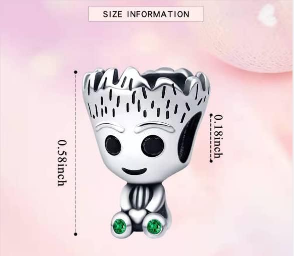HappyStar Charmsy ze srebra wysokiej próby 925, z motywem Gwiezdnych Wojen, Harry’ego Pottera, pasują do bransoletek Pandora Charms, dla kobiet, dziewcząt, biżuteria na prezent - obrazek 5