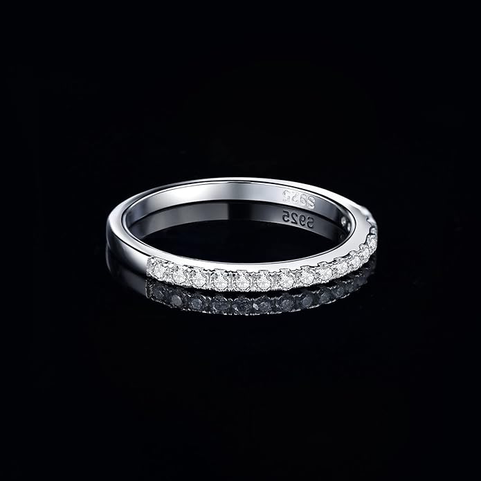 JewelryPalace Klasyczny pierścionek z cyrkoniami pierścionek wieczności obrączki damskie srebro 925, obrączka biżuteria damska z kamieniem - obrazek 4