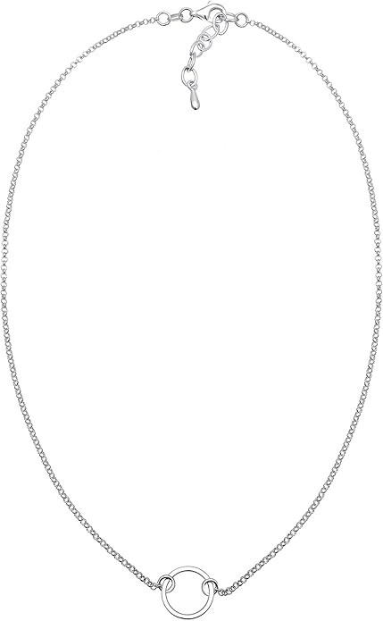Elli Naszyjnik damski choker z motywem okręgu Trend Geo ze srebra wysokiej próby 925 - obrazek 4
