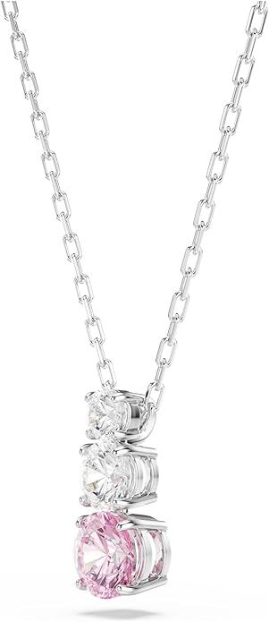 Swarovski Stilla Attract Kolekcja, Szlif okrągły, Różowy, Powlekany rodem - obrazek 4