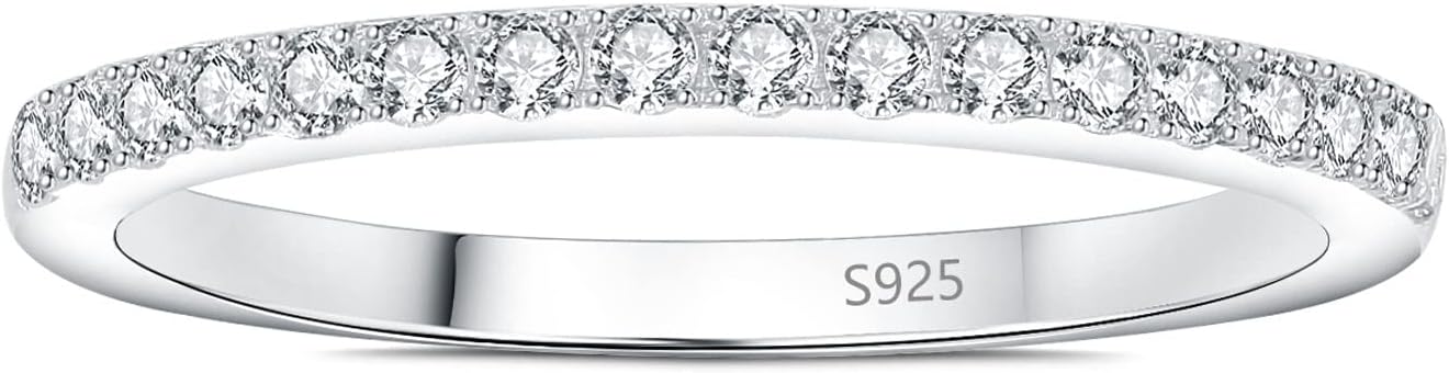 JewelryPalace Klasyczny pierścionek z cyrkoniami pierścionek wieczności obrączki damskie srebro 925, obrączka biżuteria damska z kamieniem - obrazek 6