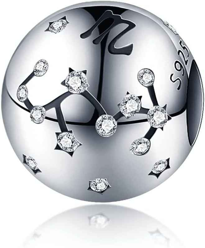 Kobiety Charm Zawieszek Znaki gwiazdek dla bransoletki 925 Sterling Silver 12 gwiazdek Charms Beads odpowiednie dla Pandora bransoletki, Kompatybilny z europejskim bransoletkiem i bransoletkiem - obrazek 3