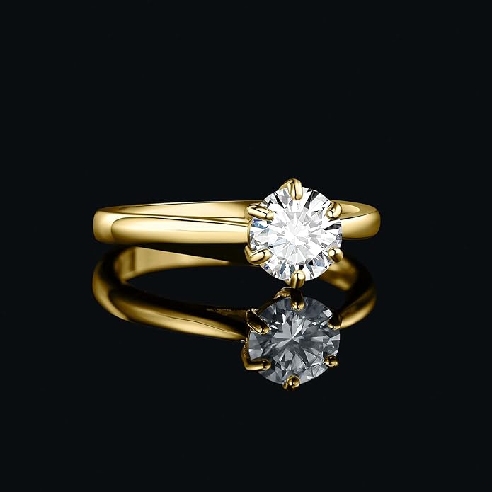 JewelryPalace 1ct 2ct 3ct okrągła cyrkonia pierścionek zaręczynowy damski pierścionek zaręczynowy srebro 925, obrączki różowe złoto - obrazek 4