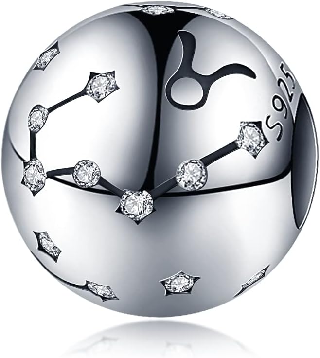 Kobiety Charm Zawieszek Znaki gwiazdek dla bransoletki 925 Sterling Silver 12 gwiazdek Charms Beads odpowiednie dla Pandora bransoletki, Kompatybilny z europejskim bransoletkiem i bransoletkiem - obrazek 4