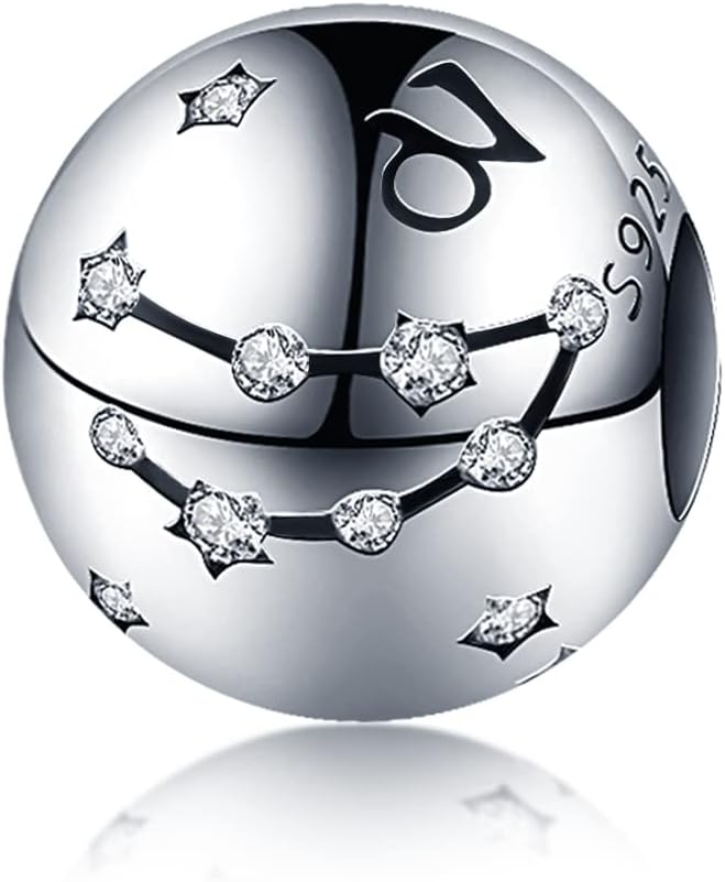 Kobiety Charm Zawieszek Znaki gwiazdek dla bransoletki 925 Sterling Silver 12 gwiazdek Charms Beads odpowiednie dla Pandora bransoletki, Kompatybilny z europejskim bransoletkiem i bransoletkiem - obrazek 6