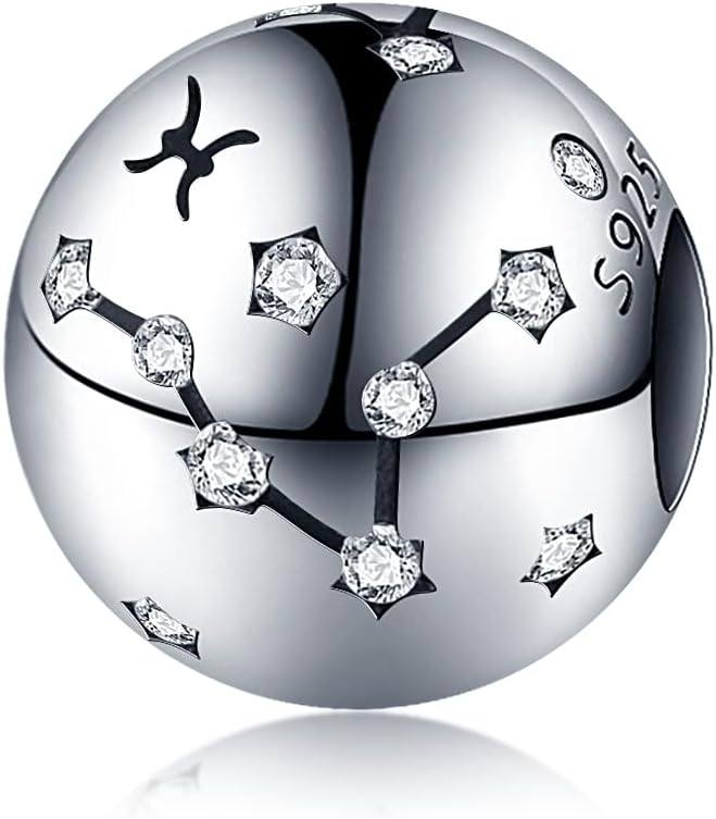 Kobiety Charm Zawieszek Znaki gwiazdek dla bransoletki 925 Sterling Silver 12 gwiazdek Charms Beads odpowiednie dla Pandora bransoletki, Kompatybilny z europejskim bransoletkiem i bransoletkiem - obrazek 5