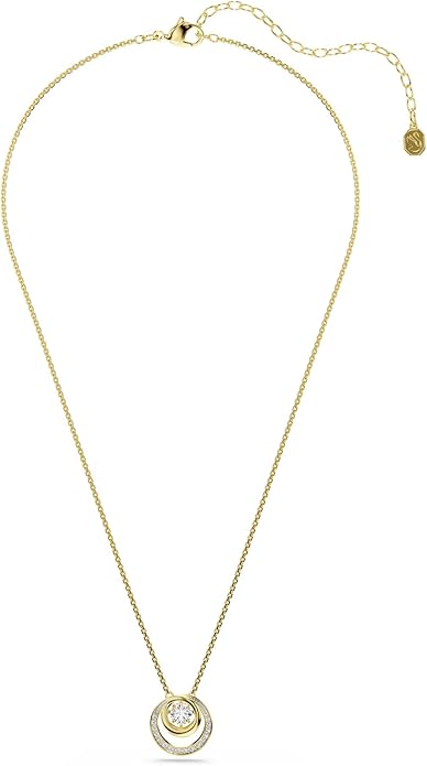 Swarovski Hyperbola Kolekcja, Szlif okrągły, Biały, Powlekany w odcieniu złota - obrazek 3