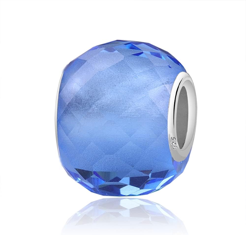 Murano Glass Charm Do Damskiej Bransoletki i Naszyjnika, Srebrny Charm Próby 925, Kompatybilny z Pandora, Gnoce i Trollbeads - obrazek 3
