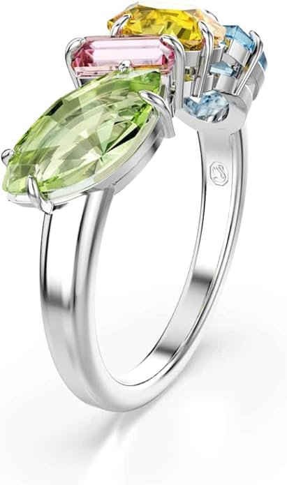Swarovski Pierścionek Gema, Szlify różnorodne, Różnokolorowy, Powłoka z rodu - obrazek 2