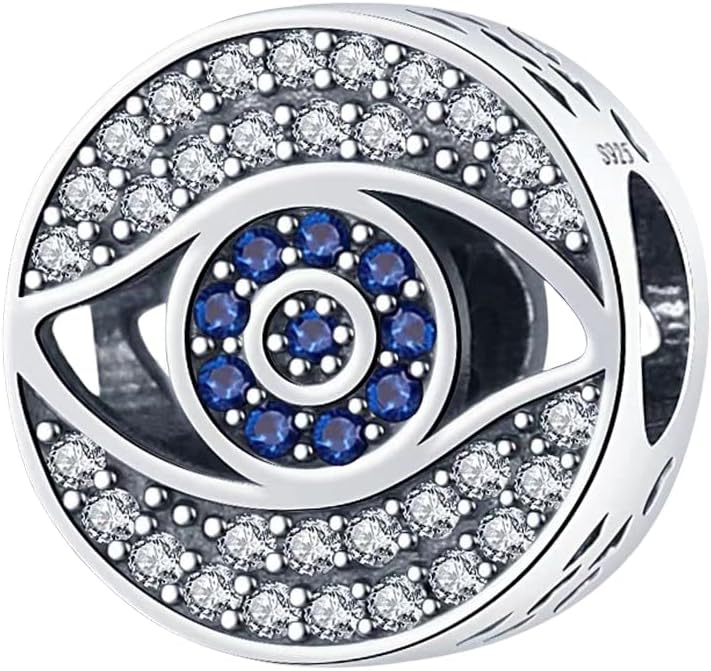 Charms Charms do bransoletek 925 Sterling Silver Devil's Eye Bransoletki srebrne damskie - obrazek 2