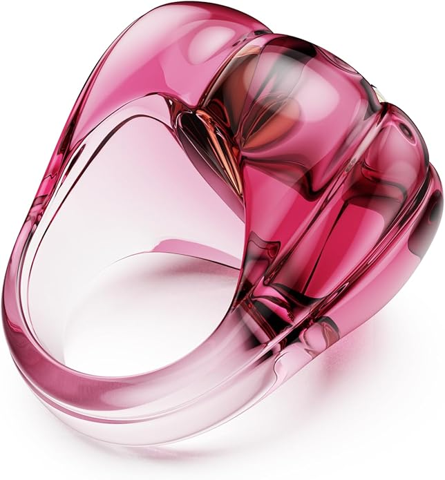 Swarovski Dulcis Kolekcja pierścionek koktajlowy, szlif serce, pavé, serce, różowy - obrazek 5