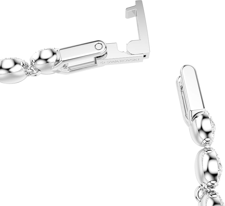 Swarovski Bransoletka Tennis Angelic, Szlif okrągły, Mała, Biała, Powłoka z rodu - obrazek 3