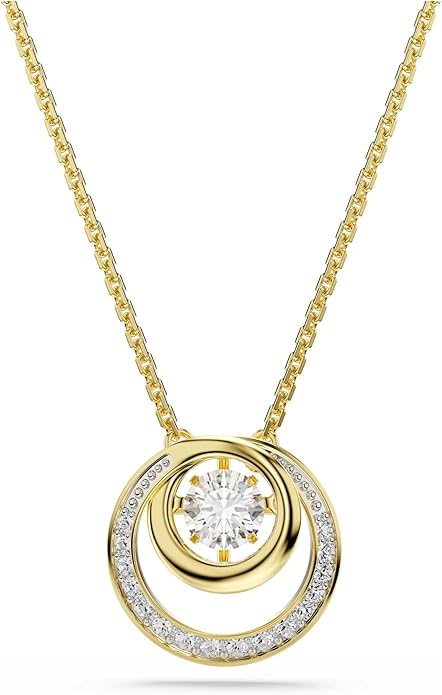 Swarovski Hyperbola Kolekcja, Szlif okrągły, Biały, Powlekany w odcieniu złota