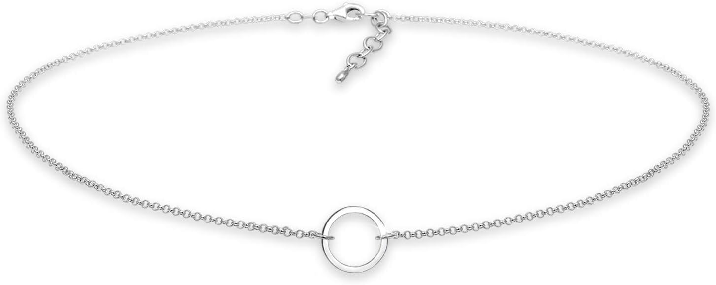 Elli Naszyjnik damski choker z motywem okręgu Trend Geo ze srebra wysokiej próby 925 - obrazek 2