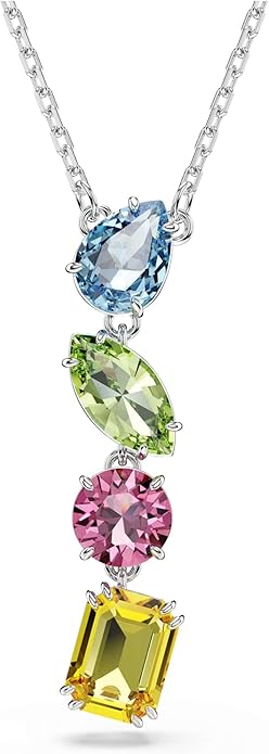 Swarovski Wisiorek Y Gema, Szlify różnorodne, Różnokolorowy, Powłoka z rodu