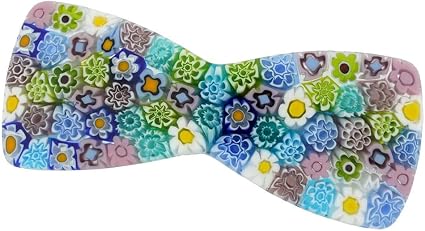 GlassOfVenice Murano Glass Millefiori spinka do włosów z muszką - pastelowe - obrazek 4