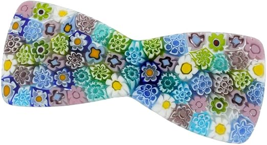 GlassOfVenice Murano Glass Millefiori spinka do włosów z muszką - pastelowe - obrazek 6