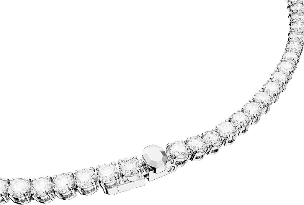 Swarovski Naszyjnik Matrix Tennis, Szlif okrągły, Biały, Powłoka z rodu - obrazek 4