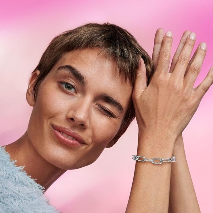 PANDORA ME Rechteckiger Zu Öffnender Link aus Sterling Silber, Kompatibel ME Armbändern, 793033C00 - obrazek 2