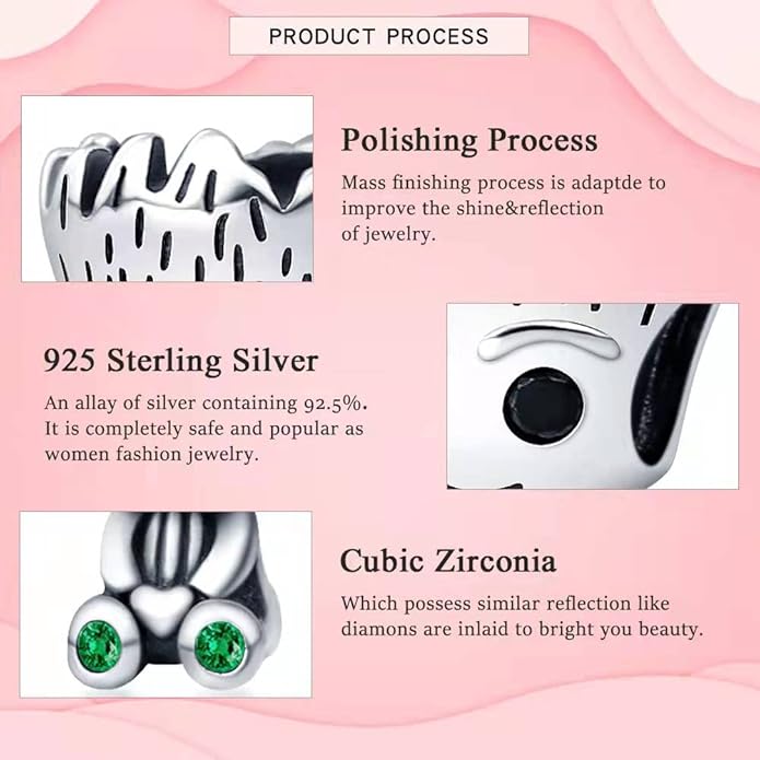 HappyStar Charmsy ze srebra wysokiej próby 925, z motywem Gwiezdnych Wojen, Harry’ego Pottera, pasują do bransoletek Pandora Charms, dla kobiet, dziewcząt, biżuteria na prezent - obrazek 7