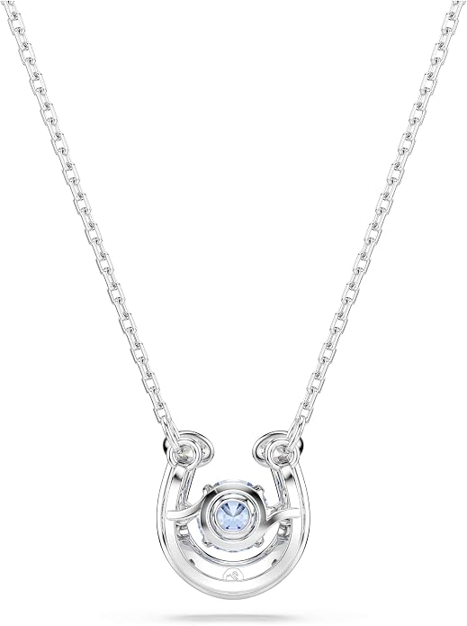 Swarovski Symbolica Kolekcja, Szlif okrągły, Pavé, Podkowa, Niebieski, Powlekany rodem - obrazek 6