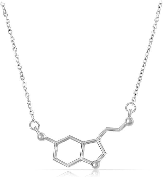 Made by Nami Naszyjnik Serotonina Damski Mol Stal Chirurgiczna 40cm Biżuteria Chemiczna