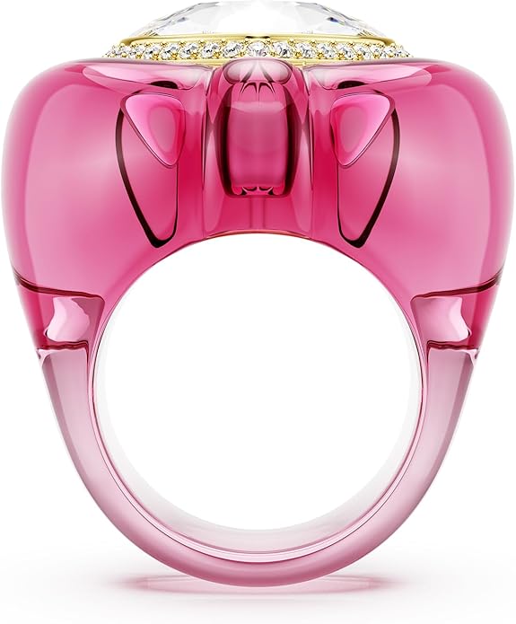 Swarovski Dulcis Kolekcja pierścionek koktajlowy, szlif serce, pavé, serce, różowy - obrazek 4