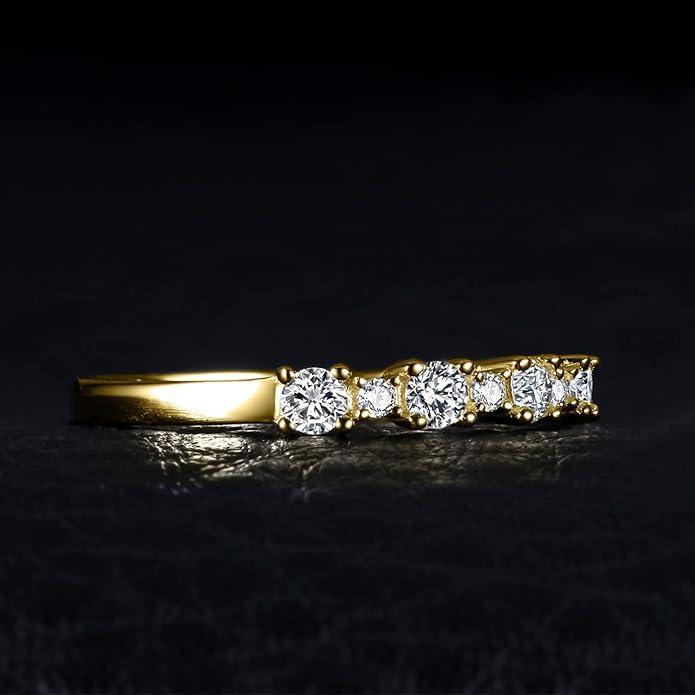 JewelryPalace Pierścionek zaręczynowy Srebro 925 damski pierścionek z cyrkonią sześcienną Obrączki ślubne Obrączka Zestaw pierścionków Biżuteria damska Różowe złoto Złoto - obrazek 3