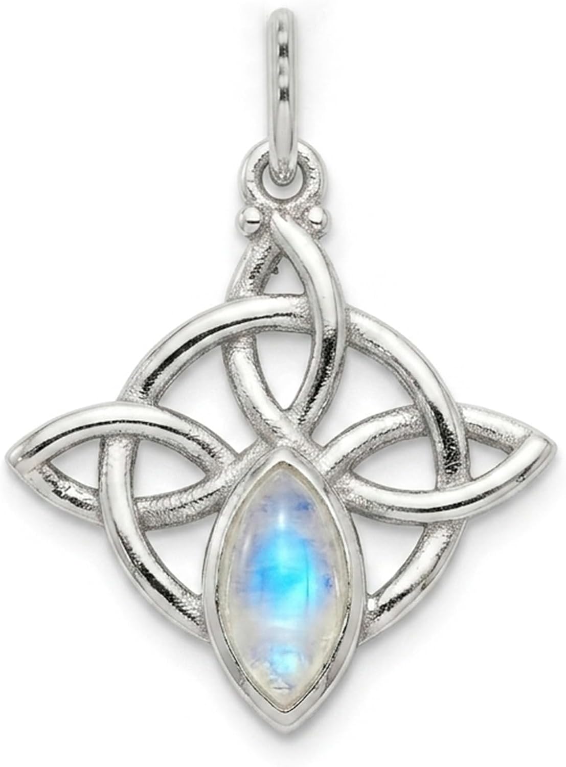 Only faith Wisiorek ze srebra wysokiej próby 925 z naturalnym kamieniem, spersonalizowany celtycki amulet ochronny, 2,5 cm, celtycki design - obrazek 2