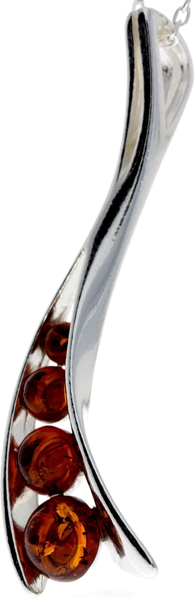SilverAmber GL219 damski wisiorek ze srebra próby 925 z bursztynem - obrazek 2