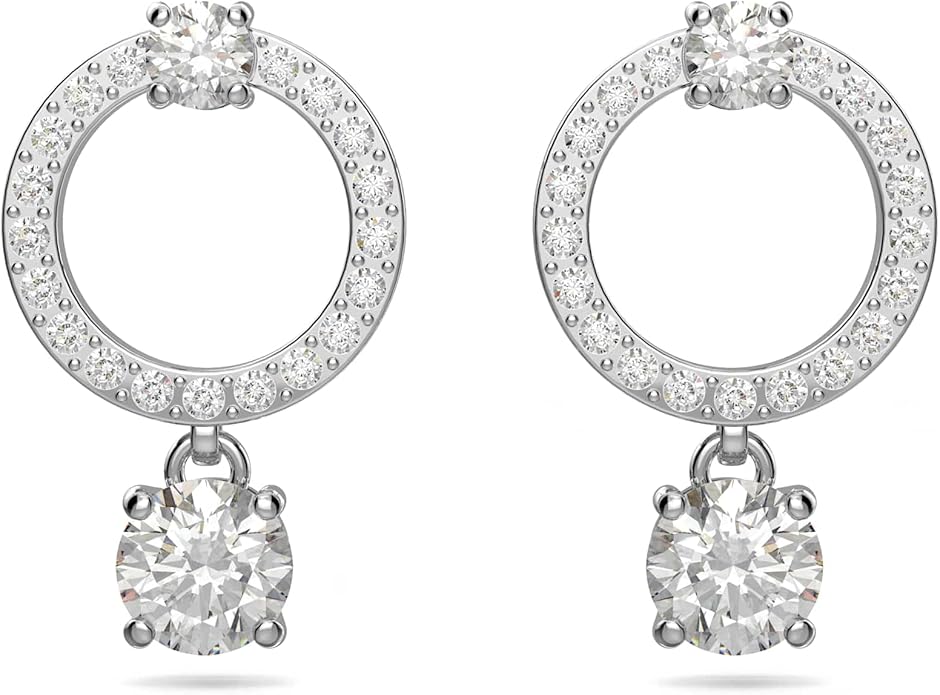 Swarovski Constella Kolekcja kolczyki koła, szlif okrągły, pokryty rodem