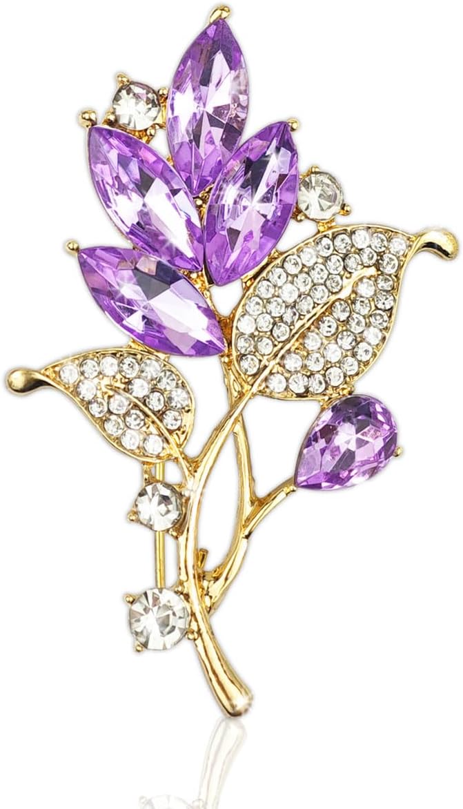 Broszka damska kryształ górski broszka kryształowa broszka akcesoria biżuteria prezenty ze stopu dekoracja brooch kwiaty odznaki szpilki