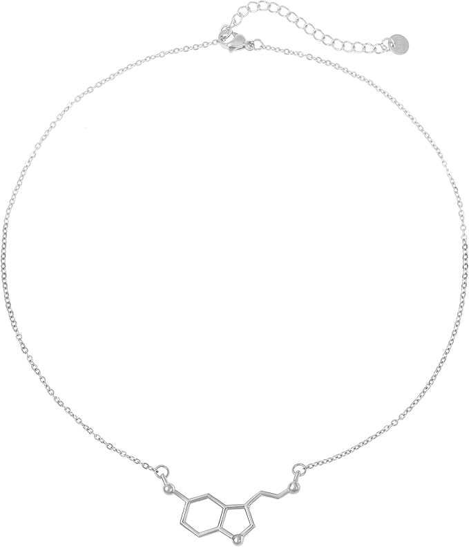 Made by Nami Naszyjnik Serotonina Damski Mol Stal Chirurgiczna 40cm Biżuteria Chemiczna - obrazek 5