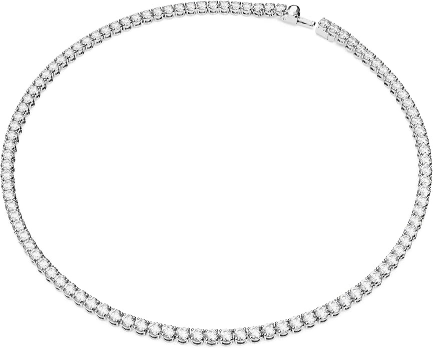 Swarovski Naszyjnik Matrix Tennis, Szlif okrągły, Biały, Powłoka z rodu - obrazek 2