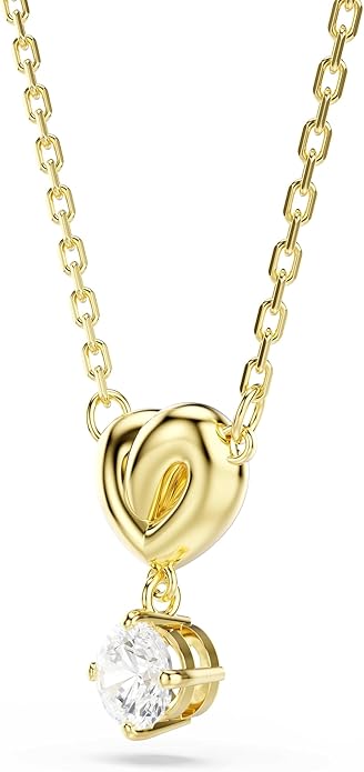 Swarovski Lifelong Kolekcja, Szlif okrągły, Serce, Biały, Powlekany w odcieniu złota - obrazek 4