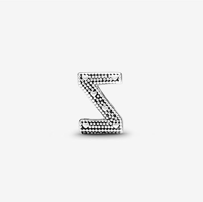 PANDORA Moments Buchstabe Z - wendbares Alphabet-Charm aus Sterling-Silber mit geprägten Herzen und Perlen an der Rückseite, kompatibel mit Armbändern aus der PANDORA Moments Kollektion, - obrazek 6