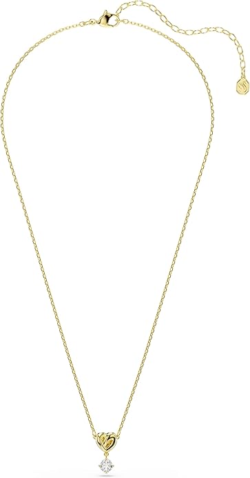 Swarovski Lifelong Kolekcja, Szlif okrągły, Serce, Biały, Powlekany w odcieniu złota - obrazek 3