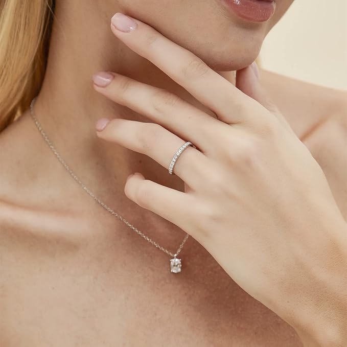 Zakk Eternity pierścionek damski, srebro próby 925, cyrkonia, pełna wieczność, wąski pierścionek zaręczynowy, obrączka ślubna, pamiątka, 2 mm, złoto, różowe złoto - obrazek 5