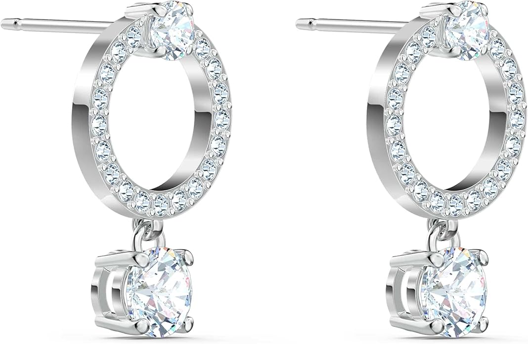 Swarovski Constella Kolekcja kolczyki koła, szlif okrągły, pokryty rodem - obrazek 4
