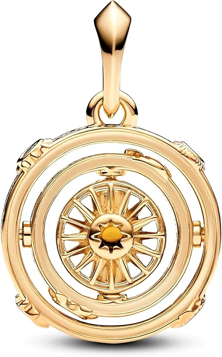 PANDORA X Game of Thrones Drehendes Astrolabe Charm-Anhänger aus Sterling Silber mit 14 Karat vergoldete Metalllegierung, Kompatibel Moments Armbändern, 762971C01 - obrazek 2