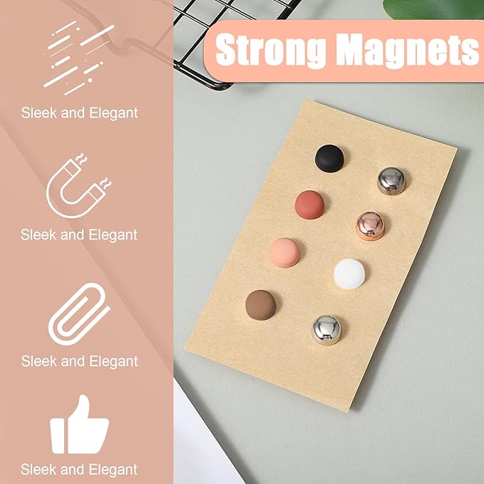 8 par silnych magnesów hidżabowych, uniwersalna broszka magnetyczna dla kobiet odzież | Magnetyczna broszka bez igieł, metalowa powłoka magnetyczna szpilki, klips hidżab bez otworów, okrągłe magnesy do szalika - obrazek 3