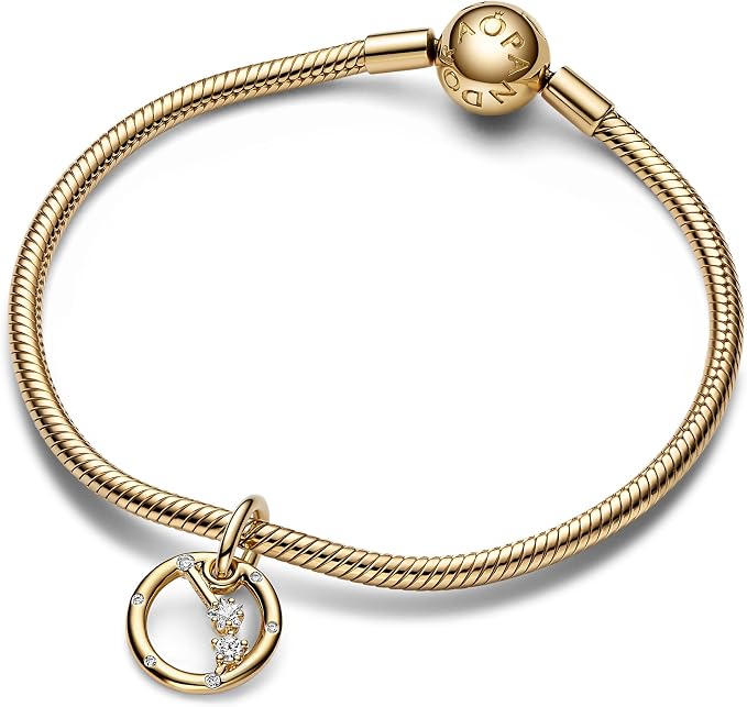 Pandora Moments Pozłacany 14-karatowym złotem charms z przezroczystą cyrkonią, znak zodiaku - obrazek 3