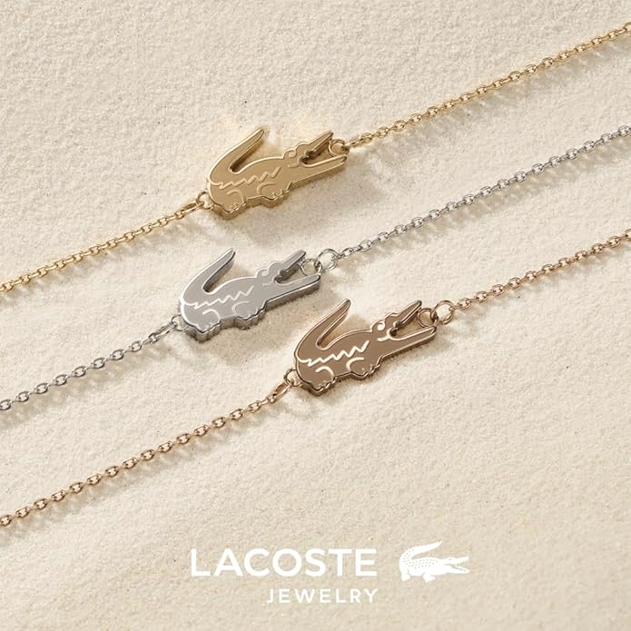 Lacoste Damska bransoletka z kolekcji CROCODILE w kolorze goździkowego - obrazek 6