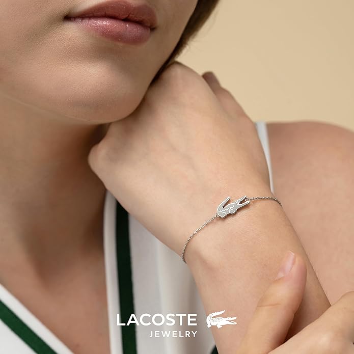 Lacoste Damska bransoletka z kolekcji CROCODILE w kolorze goździkowego - obrazek 5
